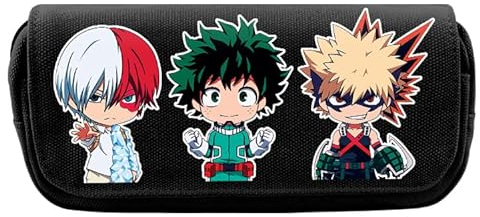 Xinchangda My Hero Academia Federmäppchen MHA Anime Cartoon Bleistift Box Todoroki Shouto Große Kapazität Stifttasche Studenten Schreibwaren Tasche, My Hero Academia, 20*10*7.5CM