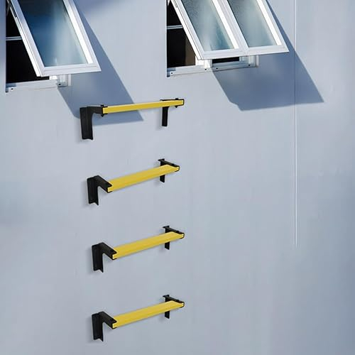 Wandsprossen DIY | Set mit 20 Feuerfesten Sprossen | rutschfeste Stangen für Feueraustritt | Wandmontierte Aluminiumleiter | Extrem langlebige Robuste Treppe für Zuhause | Wetterbeständiges Lager |