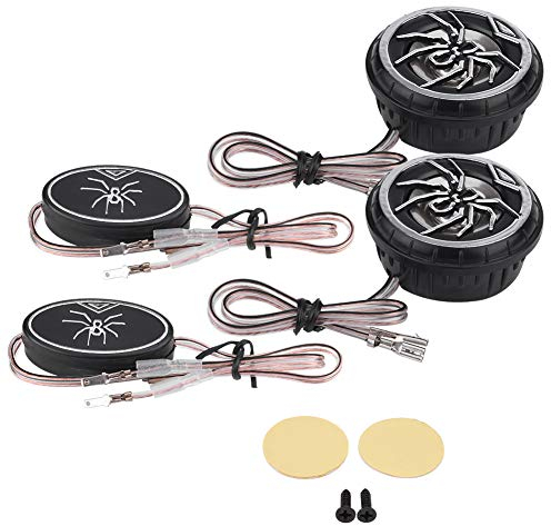 HERCHR Auto-Hochtöner, 2 Stück, Kreatives Auto-Auto-Spinnenmuster, Super-Power-Loud-Audio-Lautsprecher, Hochtöner-Lautsprecher, Mini-Kalotten-Hochtöner-Lautsprecher Für Auto-Audiosystem-Zubehör