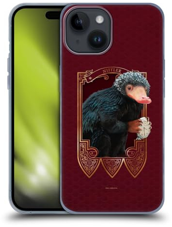 Head Case Designs Offizielle Fantastic Beasts and Where to Find Them Niffler Tiere Gelhülle [Militärischer Schutzgrad] Kompatibel Mit Apple iPhone 15 Und Kompatibel Mit MagSafe