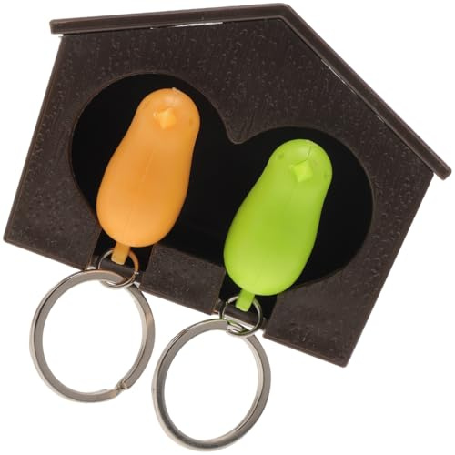 MAGICLULU 3pcs Bird House for Window Key Holders for House Keys Sparrows Wall Mountable Home Decor