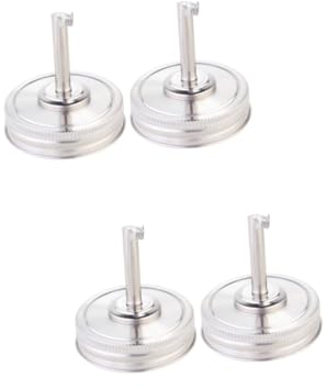 ABOOFAN 4 Pièces Couvercles d'huileur Jar couvercle de shaker bec verseur de pot Couvercle verseur pour pot Bouchon verseur pour pot en verre cruche d'eau dessus de maçon