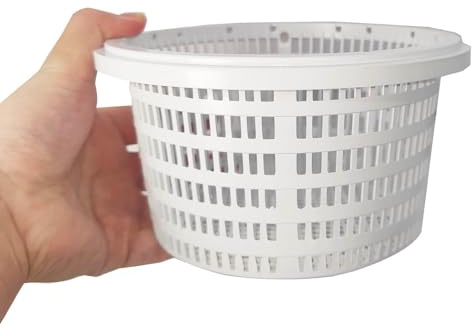 Kapaunn Pool Skimmerkorb Für Skimmer - Runder Siebkorb Ø 19 cm | Ersatzkorb Für Standard Skimmer | Pool Vorfilter | Pool Sieb Insekten Und Schmutz Für Unterirdische Und Oberirdische Pools