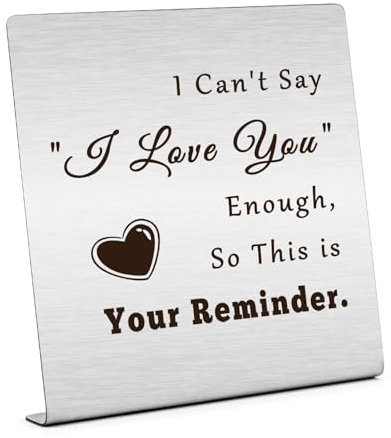 Anniversary Presents Couple Gifts for Him and Her Anniversary Keepsake Sign Love Sign For Her Him I Love You Gift for Husband Wife Wedding Gifts for Couple Engagement Gifts Birthday Gift Ideas