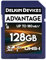 Delkin Devices Advantage SDXC-Speicherkarte UHS-I, 128 GB, bis zu 100 MB/s Schreiben, 180 MB/s Lesen, Speicherkarten für Kameras mit C10, U3, V30, 4K UHD, SD-Karte in voller Größe