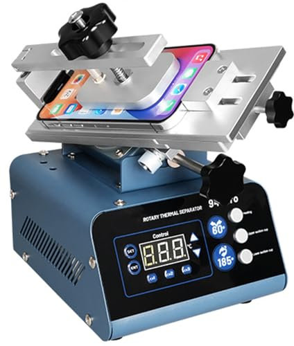 Machine De Séparation D'écran LCD, Table Chauffante De Réparation D'écran, 3 Contrôles De Température, Rotation À 185°, Inclinaison À 60° Gauche Et Droite, Double Pompe À Air Intégrée