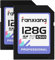 fanxiang 128GB x2 SDXC UHS-I Speicherkarte V30 95MB/s, 4K- und Full-HD-Videoaufnahmen, stoßsicher, temperaturbeständig, wasserdicht und röntgensicher