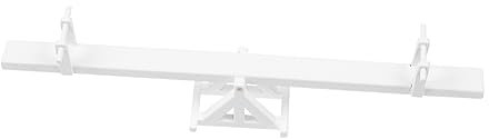 MUSISALY Mini Seesaw Model Decors Outdoor Toys Small Terrarium Figurine Mini Toys Accessories Car Seesaw for Barn Hamster Seesaw Toy Statuary Teeter Totter Scale White Wood
