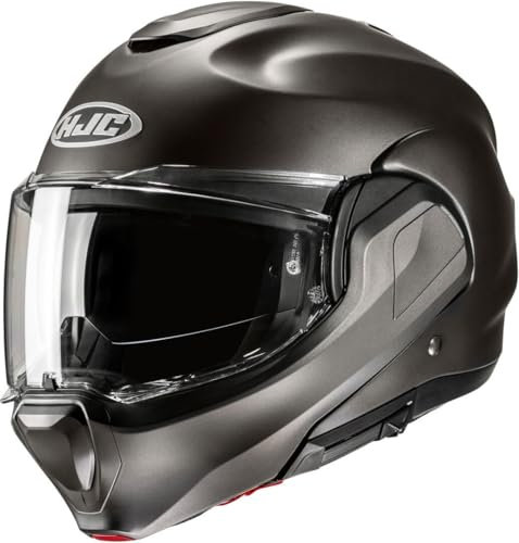 HJC, Modularer Motorradhelm F100 UNI Semi Flat Titanium, XXL