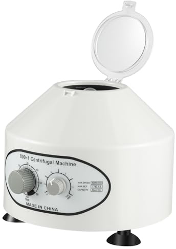 Centrifuga, 220 V, centrifuga da tavolo, 4000 giri/min, centrifuga da 20 ml, con copertura antipolvere, per separazione del sangue, estrazione delle piante, pulizia minerale, in laboratorio, industria