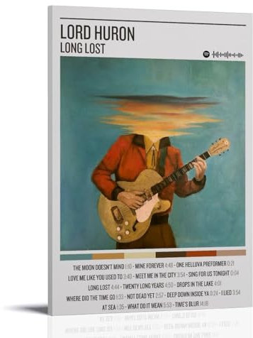 Lord Huron Poster Long Lost, Leinwand, farbecht, Wandkunst, dekoratives Gemälde für Wohnzimmer, Schlafzimmer, Heimdekoration, 30 x 45 cm, Rahmenstil