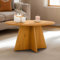 IDIMEX Couchtisch Lamesa oval mit Kreuzbein 80 x 42 x 50cm Wildeiche Dekor - modernes Design passend für Wohnzimmer als Beistelltisch oder Wohnzimmertisch