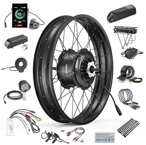BAFANG G062 48V 1000W Rear Hub Motor for 175mm Dropout, 20 26 Fat Tire Electric Bike Conversion Kit with Battery (Optional) and LCD Display (Optional), Rear Cassette Wheel Bicycle Kit