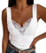 Débardeurs D'été Femme Debardeur Femmes Camisole Moulant Élégante Gaze Decolleté Decollete Large Tee-Shirt Double Couche Carré Boheme Tricot Ample Courtes Tshirt Coton Lingerie