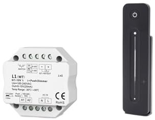 L1 0/1-10 V CA push dimmer LED 2.4G dimmer controllo vocale remoto(L1-WT - R11)