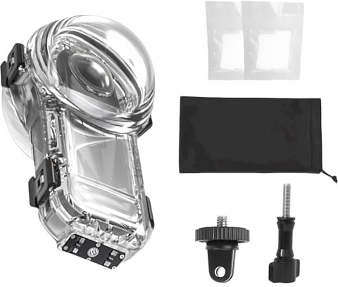 Insta 360 X5 Invisible Dive Case, Quick Release Mount Splash Prevention Housing Waterproof Up to 60M (197ft) Underwater Dive Protective Shell for Insta 360 X5 with Bracket Accessories
