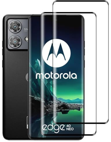 Lutree per Motorola Moto Edge 40 Neo/Edge 40 Vetro Temperato, 2 Pezzi 3D Durezza 9H HD Pellicola Protettiva, Anti-Graffio Anti-Impronte Senza Bolle Protezione Schermo