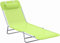 Lettino Prendisole - ACCIAIO ANTIRUGGINE + CUSCINO COMPRESO, Tessuto Traspirante E Antistrappo, Lettino Prendisole, Giardino/Spiaggia, Schienale Regolabile 6 Livelli, MAX 150kg, 187x56x24.5cm, Fluo