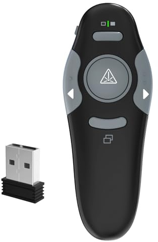 Wireless PPT Clicker Remote Presenter 2.4GHz USB Slide Advancer 30m Range | 2.4GHz Wireless Control, 30M Long Range, Plug & Play USB Receiver, Wide Compatibility, Compact Presenter Design