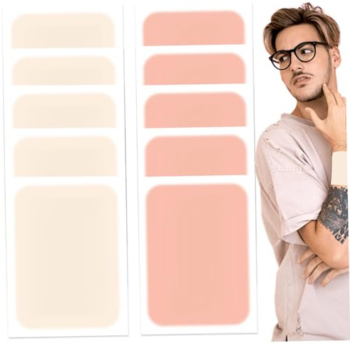 Tattoo-Abdeckungspflaster, 10 Stück, wasserdichtes Tattoo-Abdeckungsband, 2 Farben, atmungsaktiver Concealer-Aufkleber, ultradünne Haut, unsichtbar für Narben und Muttermale, Stil 1..