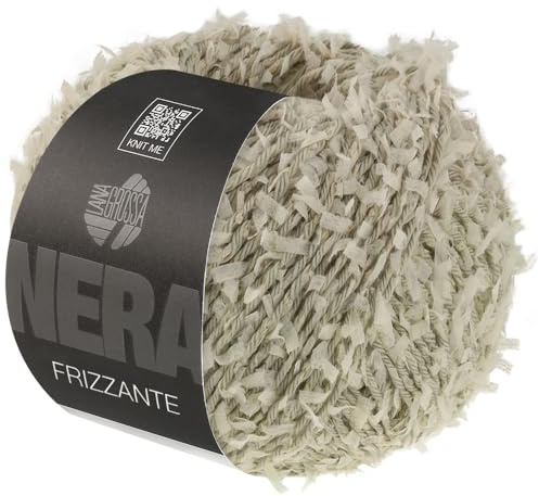 LANA GROSSA Frizzante | Locker gedrehtes Baumwollgarn mit luftigen, kurzen Papierfransen-Effekt | Handstrickgarn aus 54% Baumwolle & 46% Polyamid | 50g Wolle zum Stricken & Häkeln | 105m FB 6