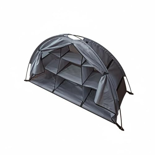 DimyFew Outdoor Aufbewahrungsschrank mit 9 Fächern Camping Schrank aus Oxford Gewebe Faltbarer Organizer mit Wasserdichter Beschichtung für Camping Garten Wohnmobilreisen
