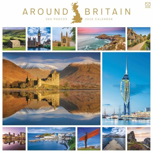 Around Britain 365 Photos Calendar 2026, Wall Calendars, Gift