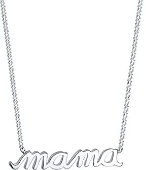 Elli Halskette Damen Mama Schriftzug Wording Muttertag Liebe in 925 Sterling Silber