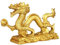 Bwinka Chinesische Feng Shui-Drachenfigur, Symbol für Glück und Erfolg, chinesischer Drache, goldfarben