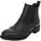 rismart Donna Brogue Wingtip Caviglia Alto Scivolare su Comfort Genuino Pelle Chelsea Stivali SN02052(Nero1,38.5 EU)
