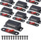 Mousike Cabinet Magnets Magnetic Door Catch Stainless Steel Door Magnet for Kitchen Bathroom Cupboard Wardrobe Closet Closures Cabinet Door Drawer Latch 20 lbs (Black 8Pack)