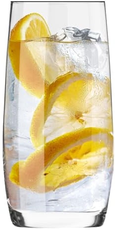 Krosno Longdrink Wasser Saft Highballgläser | Set von 6 | 410 ML | Blended Kollektion | Perfekt für zu Hause, Restaurants und Partys | Spülmaschinenfest