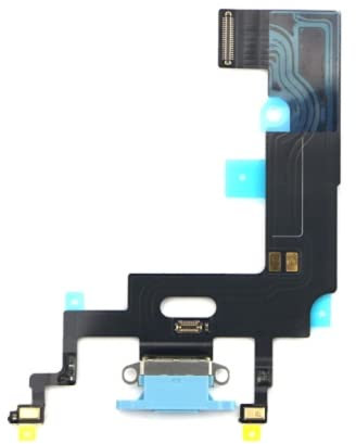 Port d'amarrage avec antenne et Microphone pour iPhone XR, Couleurs:Bleu