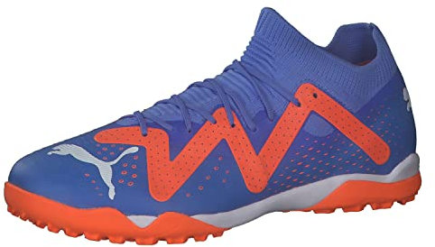 PUMA Future Match TT, Botas de fútbol Unisex Adulto, Blue Glimmer White-Ultra Orange, 43 EU