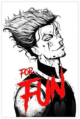 Hisoka Hunter X Poster & Hunter Anime Serie Rollenposter Leinwand Poster Schlafzimmer Dekor Sport Landschaft Büro Zimmer Dekor Geschenk Unrahmen-Stil 40 x 60 cm