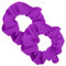 2 Stück Neon Haargummi Scrunchie Pop Lila Scratch Einfarbiges Kratzgummiband Kratzkrawatten Haarschmuck Scrunchies Seide für Damen Satin Haargummis Mädchen Glitzer Haargummi Mädchen Lila