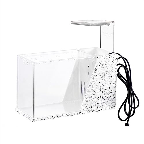 WAOCEO Aquarium Aquarium-Tisch-Acryl-klarer quadratischer Tank for Aquarien, ökologisches kleines Büro-Heim-Aquarium-Tank mit Pumpe Fischtank (Color : 6)