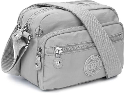 TEUEN Kleine Schultertasche Damen, Leichte Wasserdichte Umhängetasche aus Nylon, Messenger mit Multi Pocket, Casual Handtasche & Crossbody Bag für Damen und Mädchen