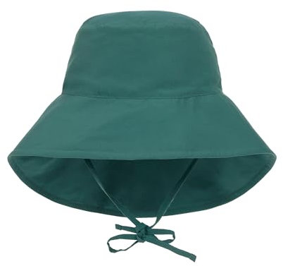 LÄSSIG Unisex Baby Kinder Sonnenhut, Grün, 43/45