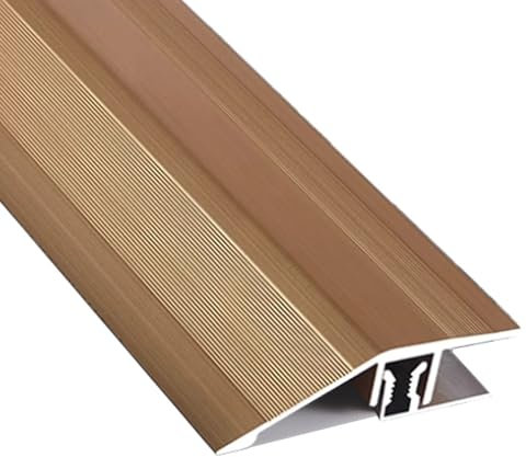 IMUNKT Boden Übergangsleiste 15mm/25mm Höhenausgleich Übergangsprofil Aluminium Bodenübergangsstreifen Länge 90cm Türleisten Böden Überbrücken Die Lücke(Gold,90x4.3cm(36 x1 3/4))