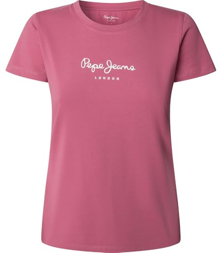Pepe Jeans Women's New Virginia SS N T-Shirt, Pink (Slate Rose Pink), XL, Rosa (Schieferrosa), XL