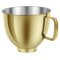Neaxoyra 5 QT Stainless Steel Mixer Bowl ，Compatible For Kitchenaid Cassic 4.5QT And Artisan 5QT Series Tilt-Head Mixers(Golden)