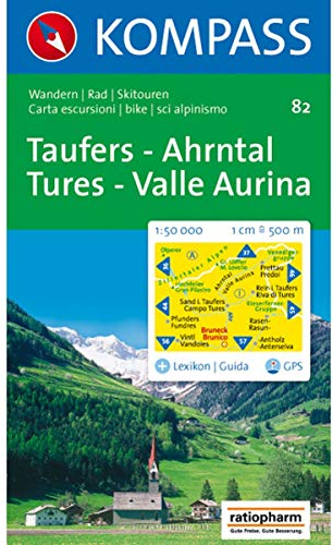 Tauferer Ahrntal - Valle di Tures e Aurina: Wanderkarte mit Aktiv Guide, Radrouten und alpinen Skirouten. Dt. /Ital. GPS-genau. 1:50000 (KOMPASS Wanderkarte, Band 82)
