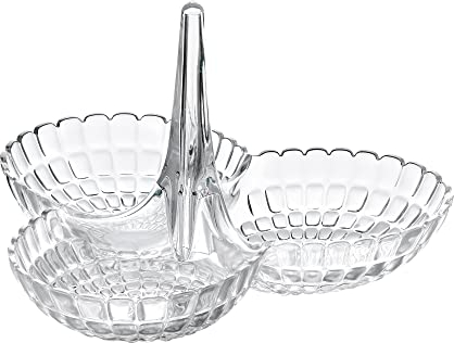 Guzzini Antipastiera Tiffany, Trasparente, 25 x 23.5 x h15.5 cm