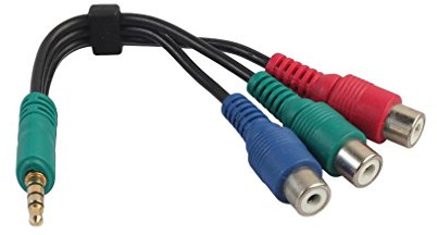 wokee cavo RCA Jack 3,5 mm aux rca componente Verde Blu Rosso YPbPr RCA Adattatore Cavo Video Cavo Adattatore per DVD, DVD, TV, HDTV, VCR 's, lettore CD
