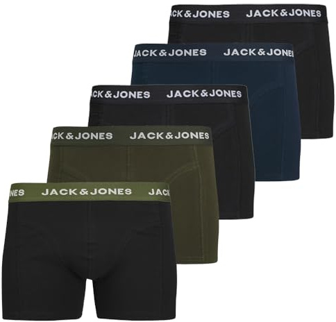 JACK & JONES Herren 5er Pack Boxershorts Unterwäsche, Größe:XXL, Farbe:5er Pack #MIX7