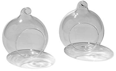 Lot de 10 Boules en Verre à Suspendre – Ø 12 cm – Bougeoirs, terrariums, déco Mariage, Noël, DIY