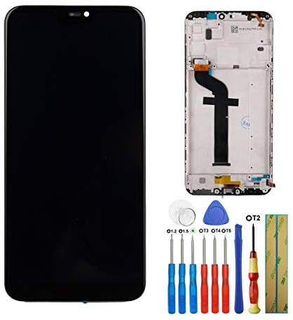 E-YIIVIIL Pantalla LCD de repuesto para pantalla táctil, digitalizador compatible con Xiaomi Mi A2 Lite/Xiaomi Redmi 6 Pro pantalla LCD de cristal negro + marco + herramientas