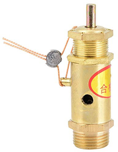 Valvola di ritegno del compressore d'aria, componenti di ricambio del compressore d'aria G3 / 8 Valvola di pressione a rilascio di sicurezza Ottone(Cuscinetto a pressione 10KG),Primavera