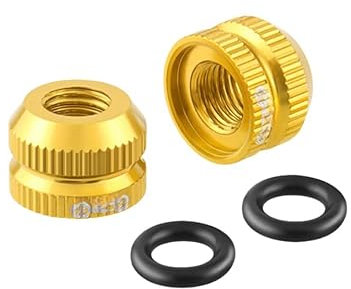 EPRHAY Bicyle Inner Tube/Vacuum Tire Presta Valve Nut Bike Vacuum Tire Law Mouth Nut Bicycle Tire Inner Tube Valve Caps Valve Inner Nozzle & Vacuum Tire Nozzle Lock Nut Replacement Yellow